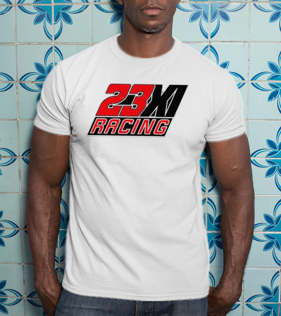 23XI Racing Checkered Flag Heather Charcoal 1-Spot T-Shirt