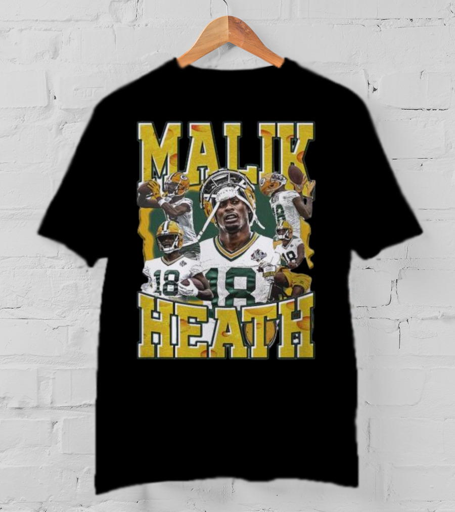 Malik Heath Green Bay Packers Football Player Collage T-Shirt