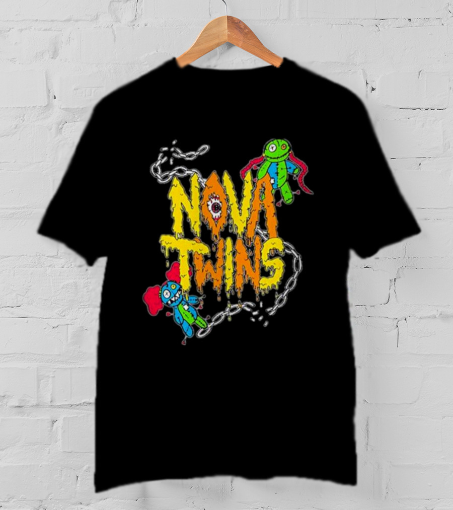 Nova Twins Voodoo Dolls With Chains And Colorful Characters T-Shirt