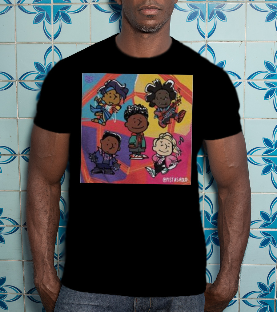 Peanuts Fanart Characters By Pistashxo With Vibrant Background T-Shirt