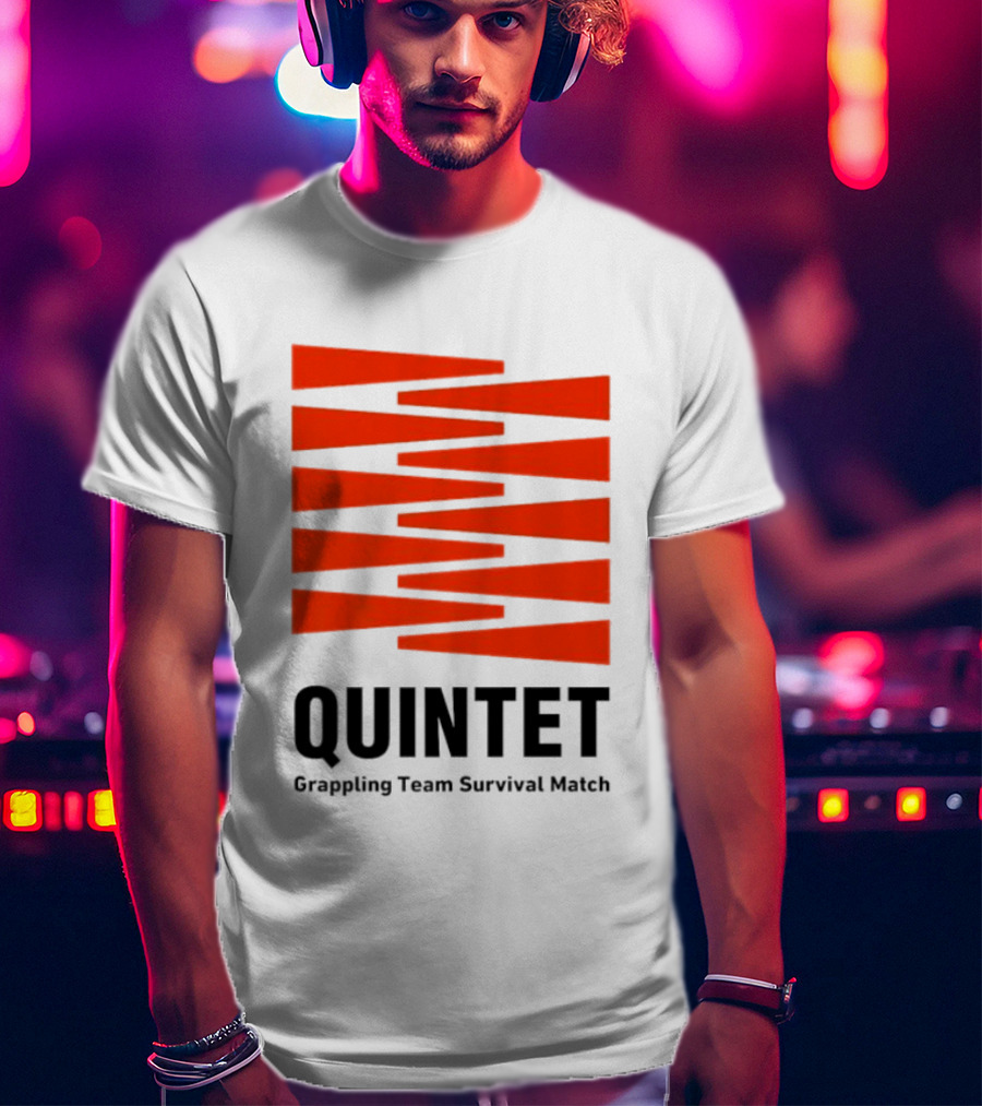 Quintet Grappling Team Survival Match Red Stripe T-Shirt