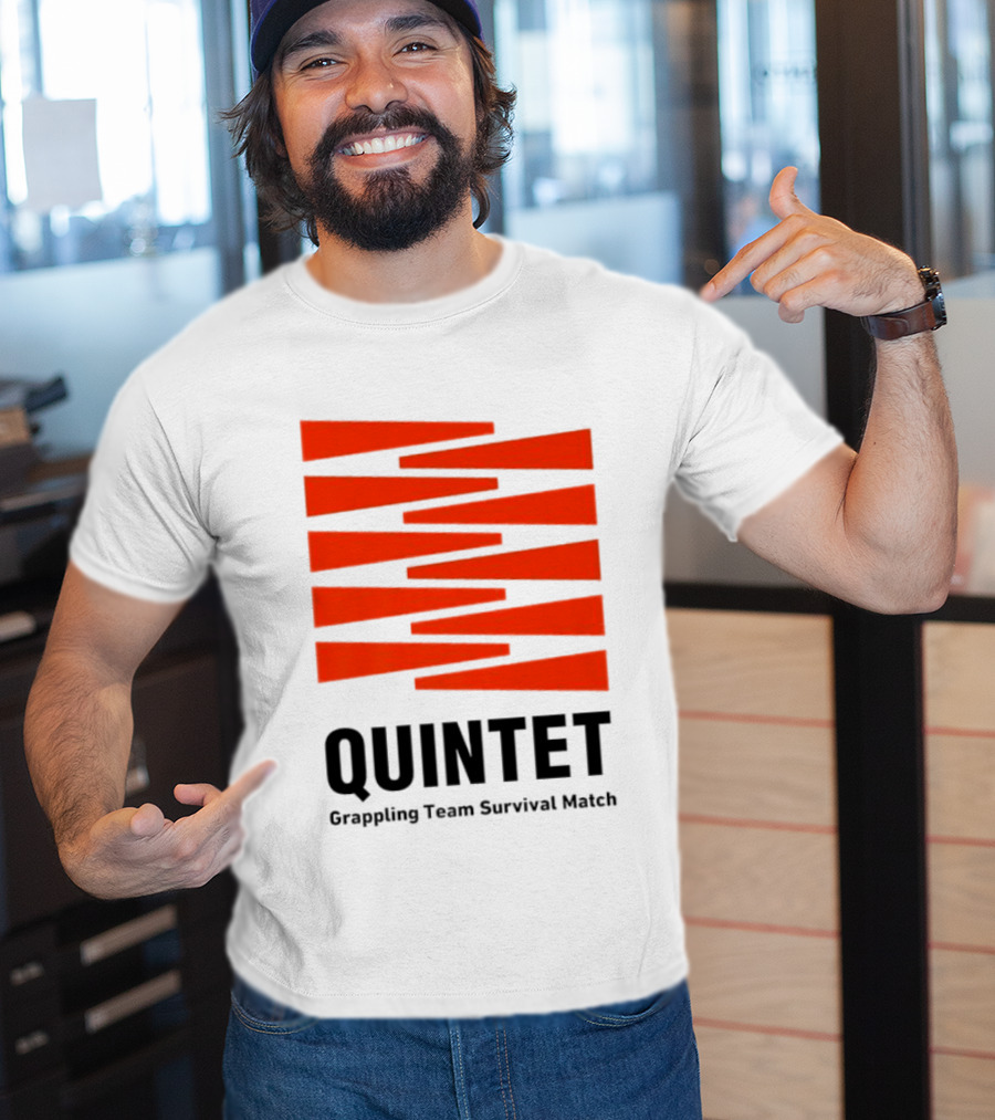 Quintet Grappling Team Survival Match Red Stripe T-Shirt
