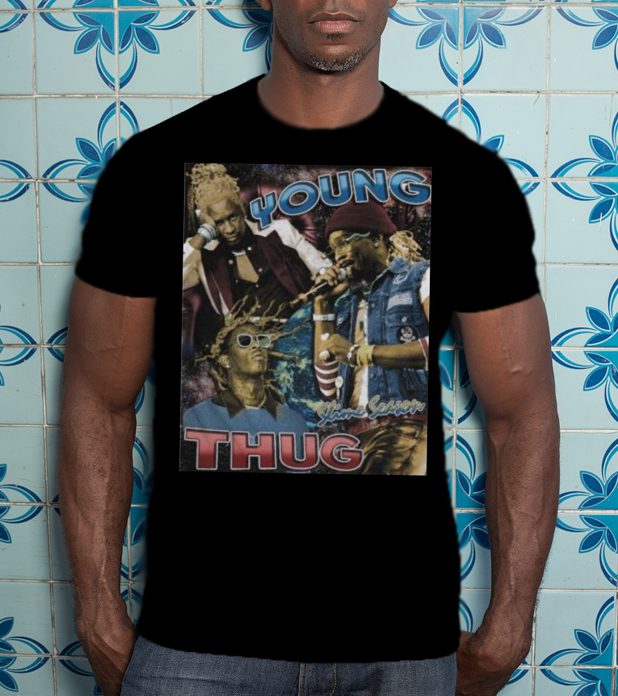 Young Thug Sline Season Multicolor Collage T-Shirt