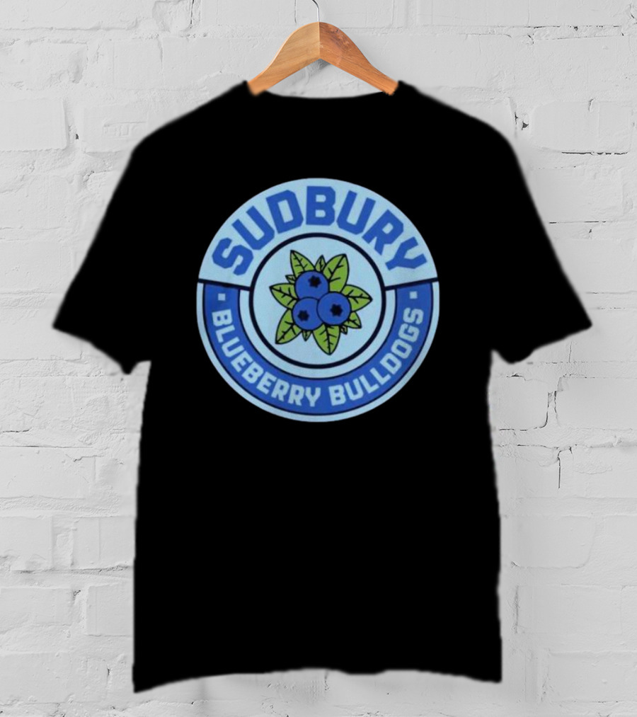 Sudbury Blueberry Bulldogs Logo Circle With Leaf And Fruit T-Shirt
