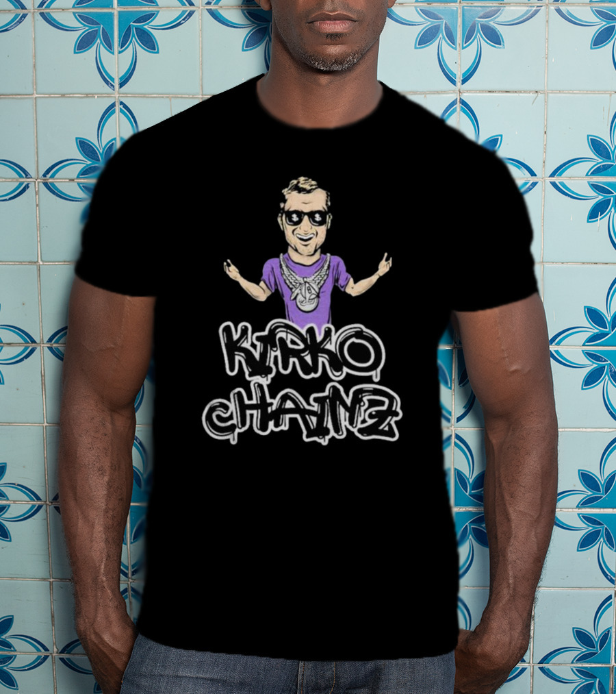 Kirko Chainz Cartoon With Purple Shirt And Sunglasses T-Shirt
