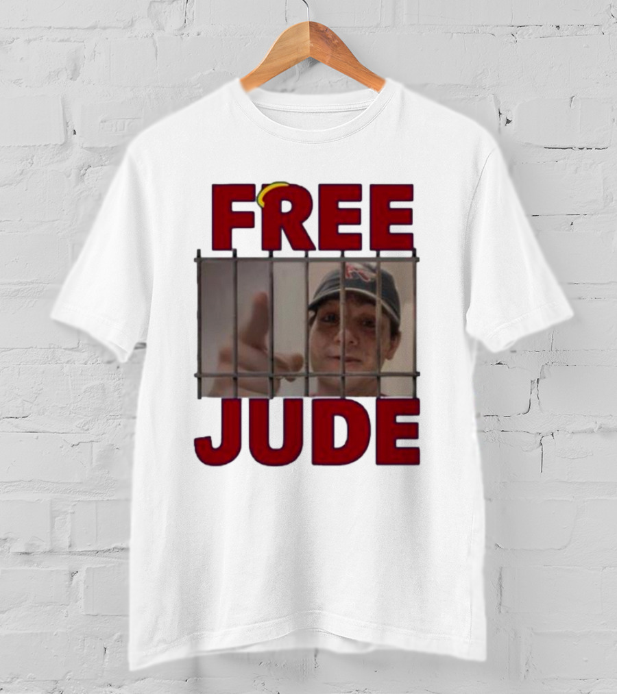 FREE JUDE Football Fan Behind Bars T-Shirt