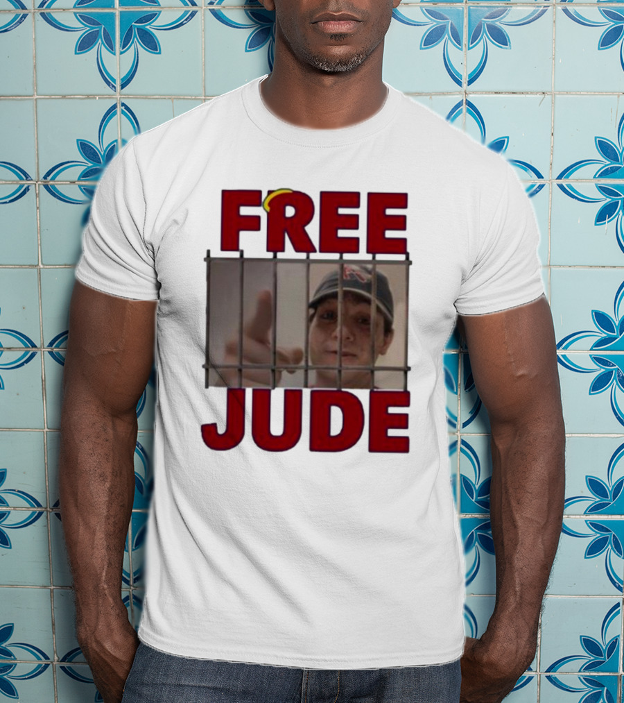 FREE JUDE Football Fan Behind Bars T-Shirt