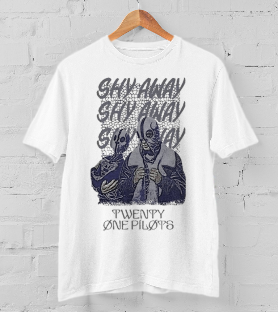 Shy Away Repeated Masked Figures Twenty One Pilots T-Shirt