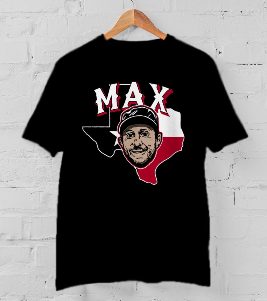 MAX Scherzer Texas Map Face T-Shirt