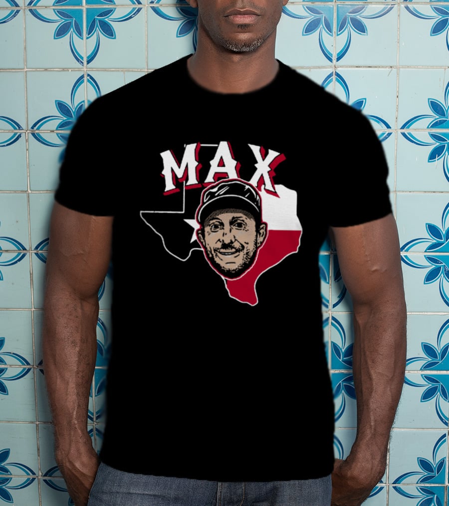 MAX Scherzer Texas Map Face T-Shirt