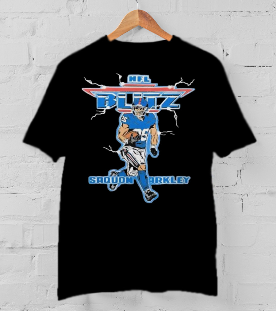 NFL Blitz Saquon Barkley Giants T-Shirt