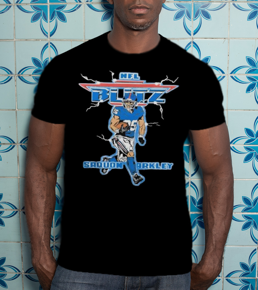 NFL Blitz Saquon Barkley Giants T-Shirt