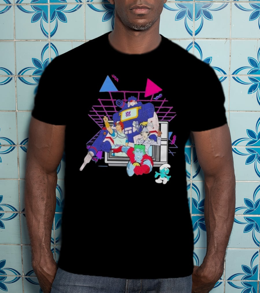 Retro Roll-Call From Iconic 80s Cartoon Heroes And Transforming Robot Adventures T-Shirt