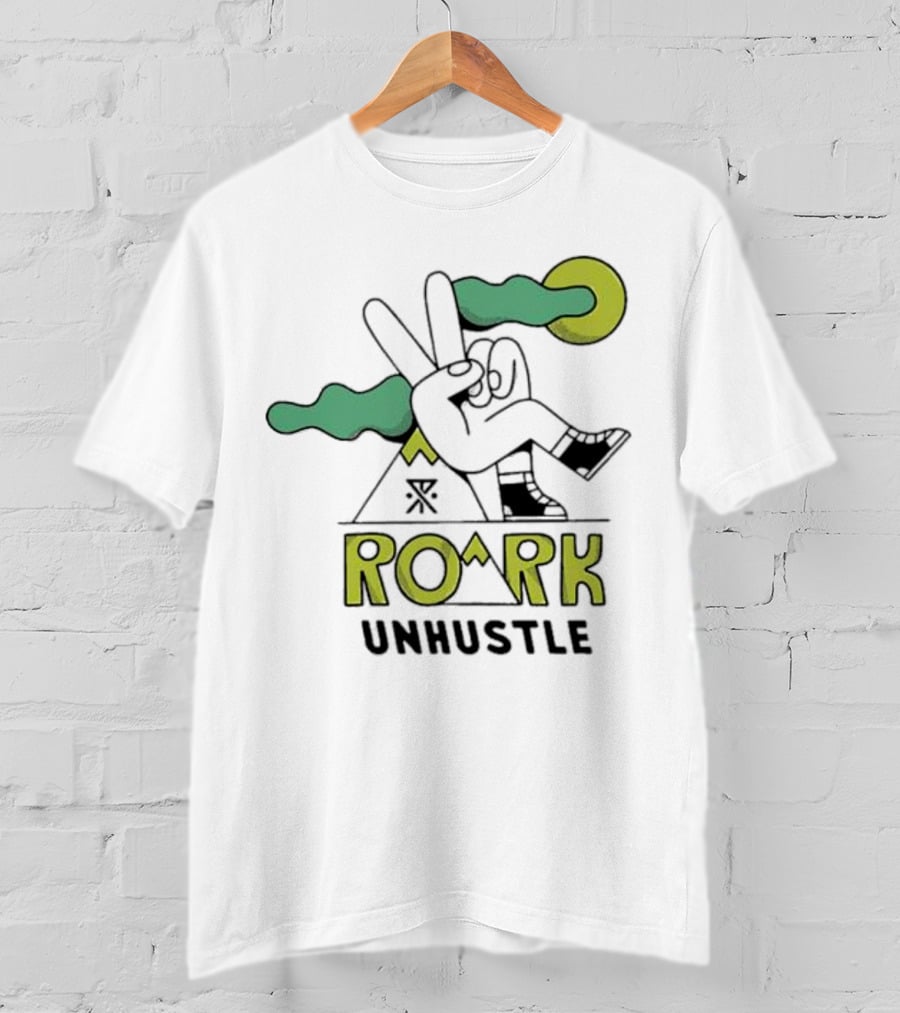 ROARK Unhustle Peace Sign Triangle Night Sky Moon T-Shirt