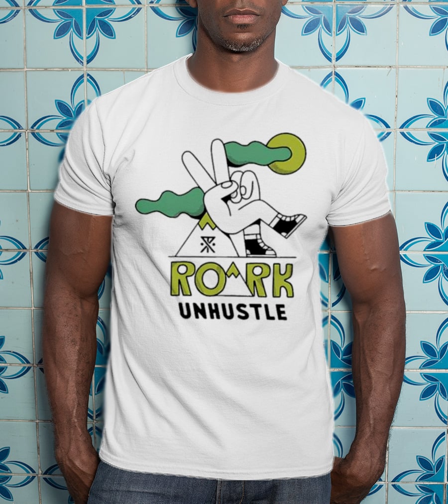 ROARK Unhustle Peace Sign Triangle Night Sky Moon T-Shirt