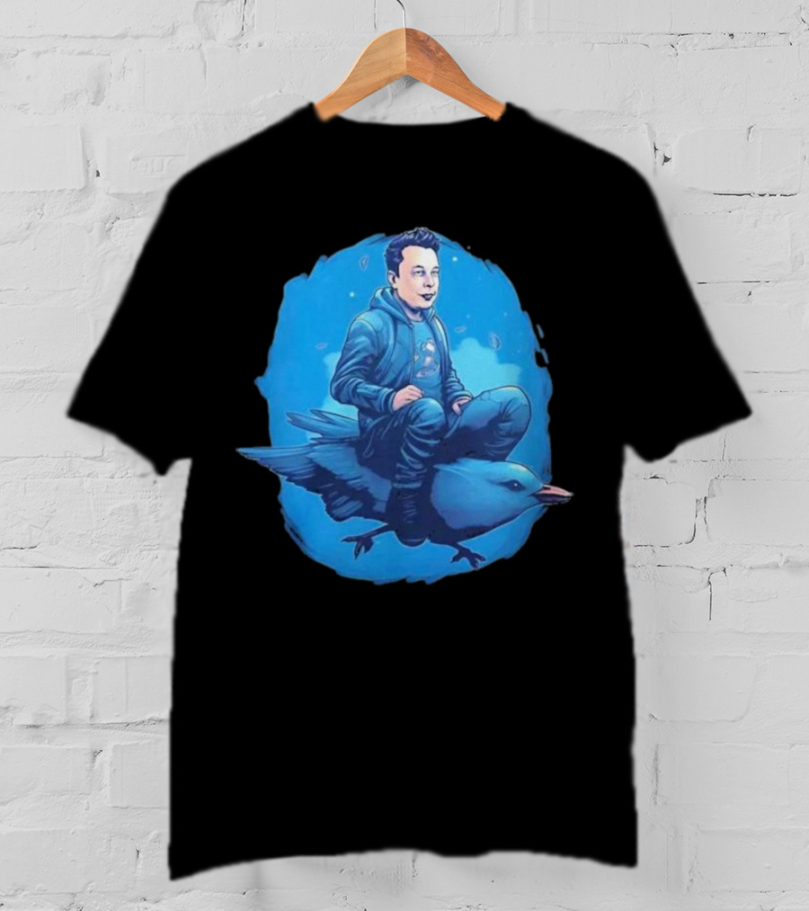 Twittering Along Flying Adventure With Bird Eccentric Tech T-Shirt
