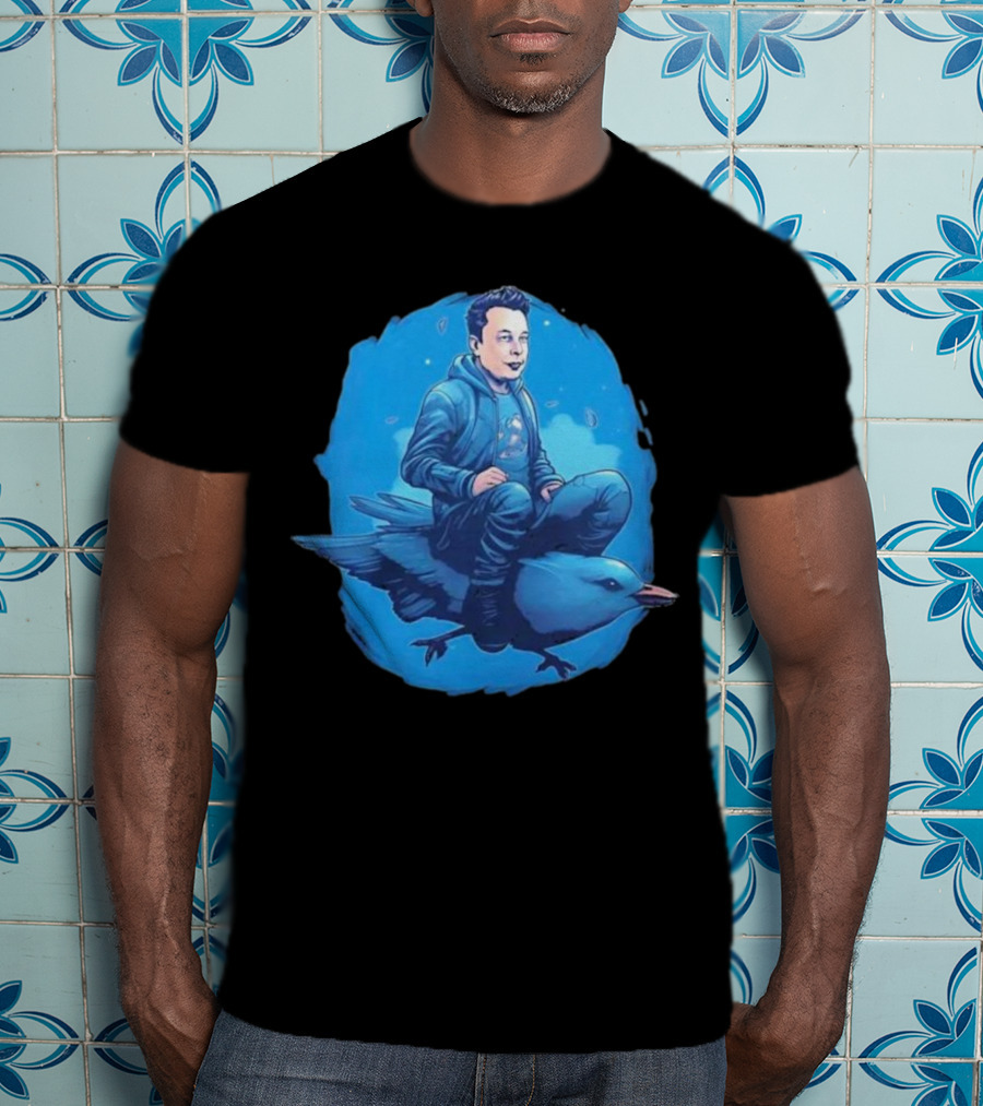 Twittering Along Flying Adventure With Bird Eccentric Tech T-Shirt