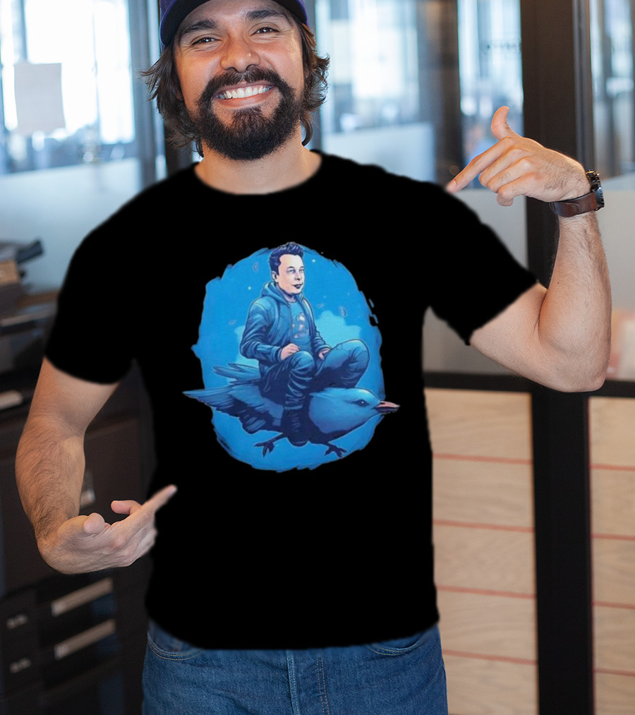 Twittering Along Flying Adventure With Bird Eccentric Tech T-Shirt