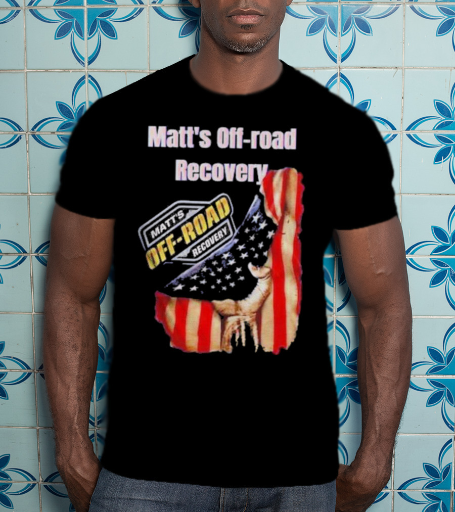 Matt's Off-Road Recovery American Flag Deer T-Shirt