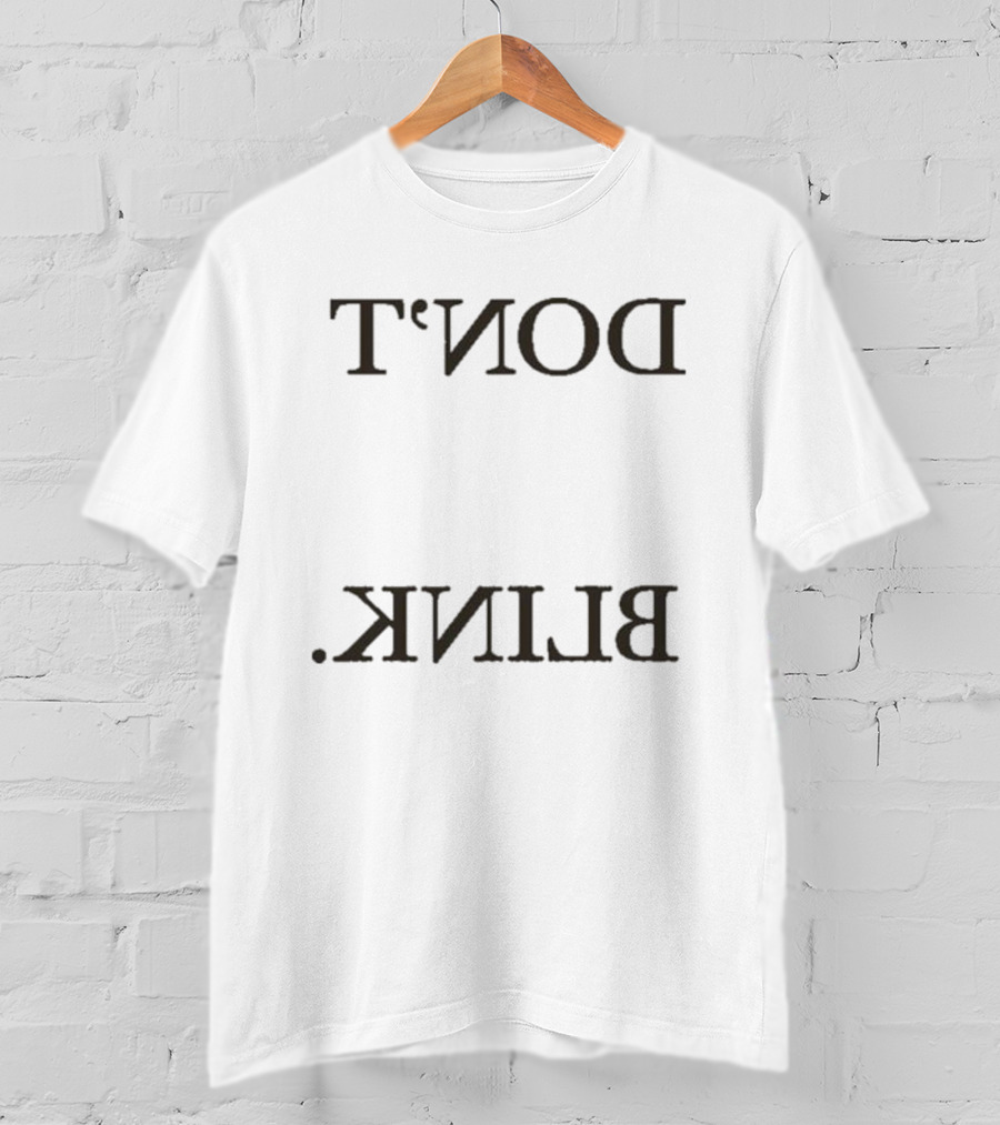 DON'T BLINK Travis Scott Reverse Text T-Shirt
