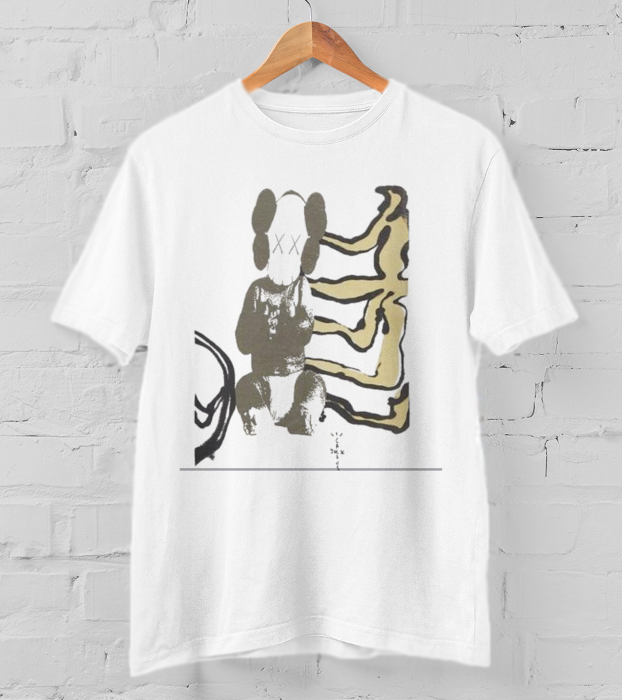 Kaws For Fragment Travis Scott Cactus Jack Collaboration T-Shirt