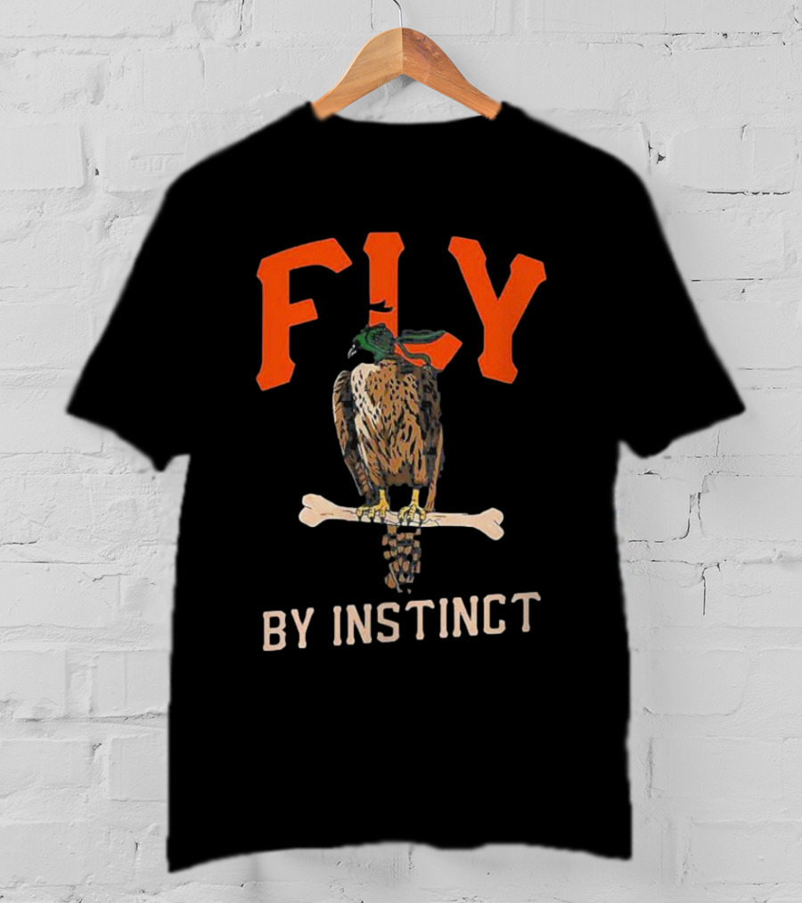 Fly By Instinct Falcon On Bone Perch T-Shirt