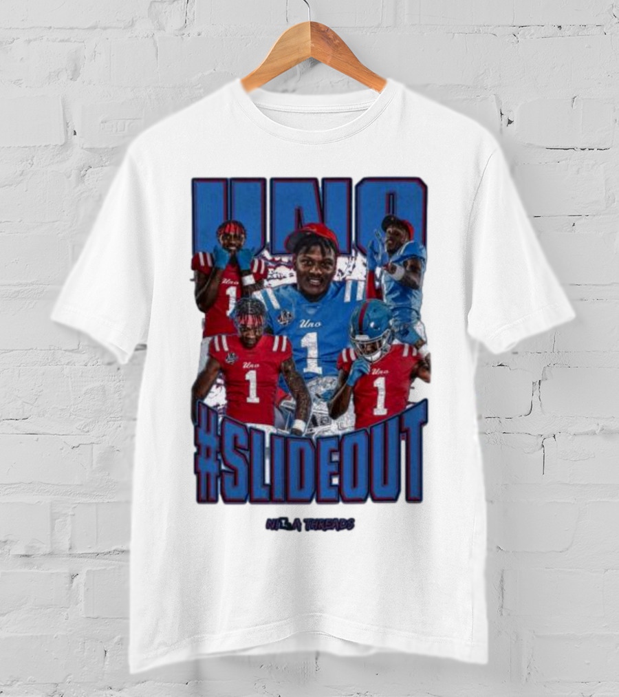 UNO Williams #Slideout Football Tribute In Red And Blue T-Shirt