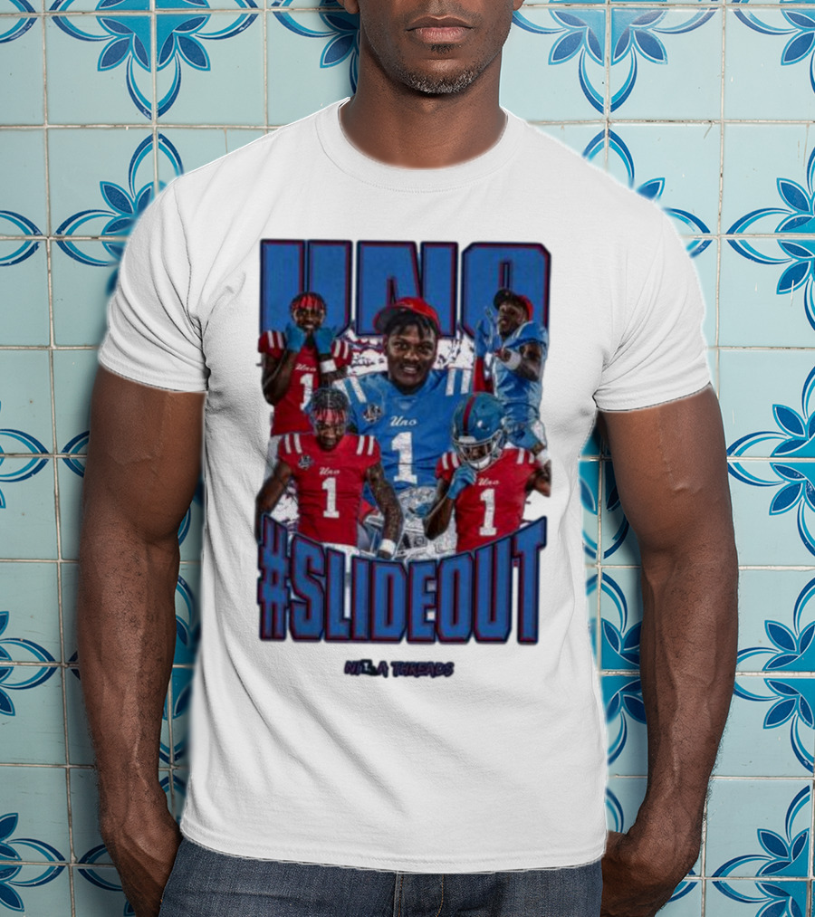 UNO Williams #Slideout Football Tribute In Red And Blue T-Shirt