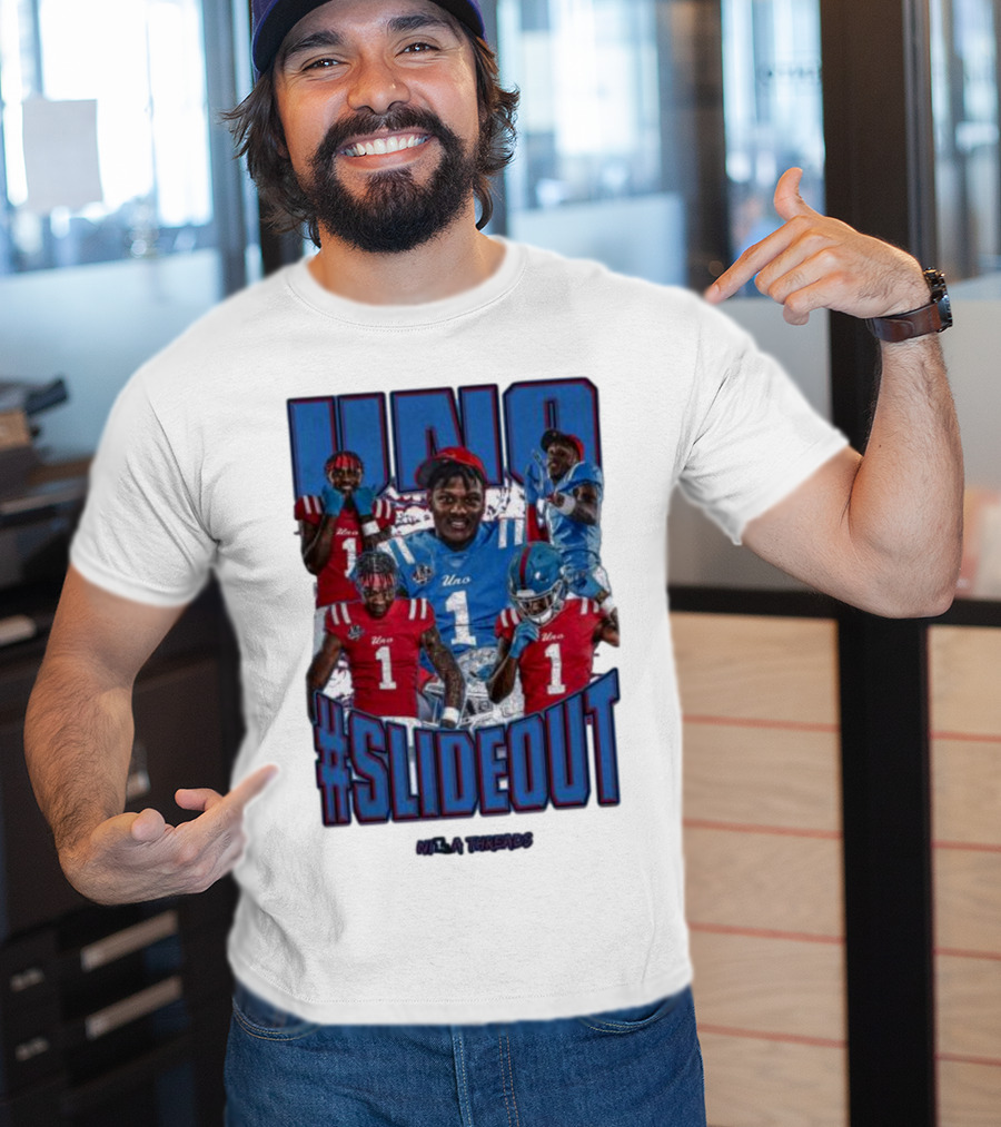 UNO Williams #Slideout Football Tribute In Red And Blue T-Shirt