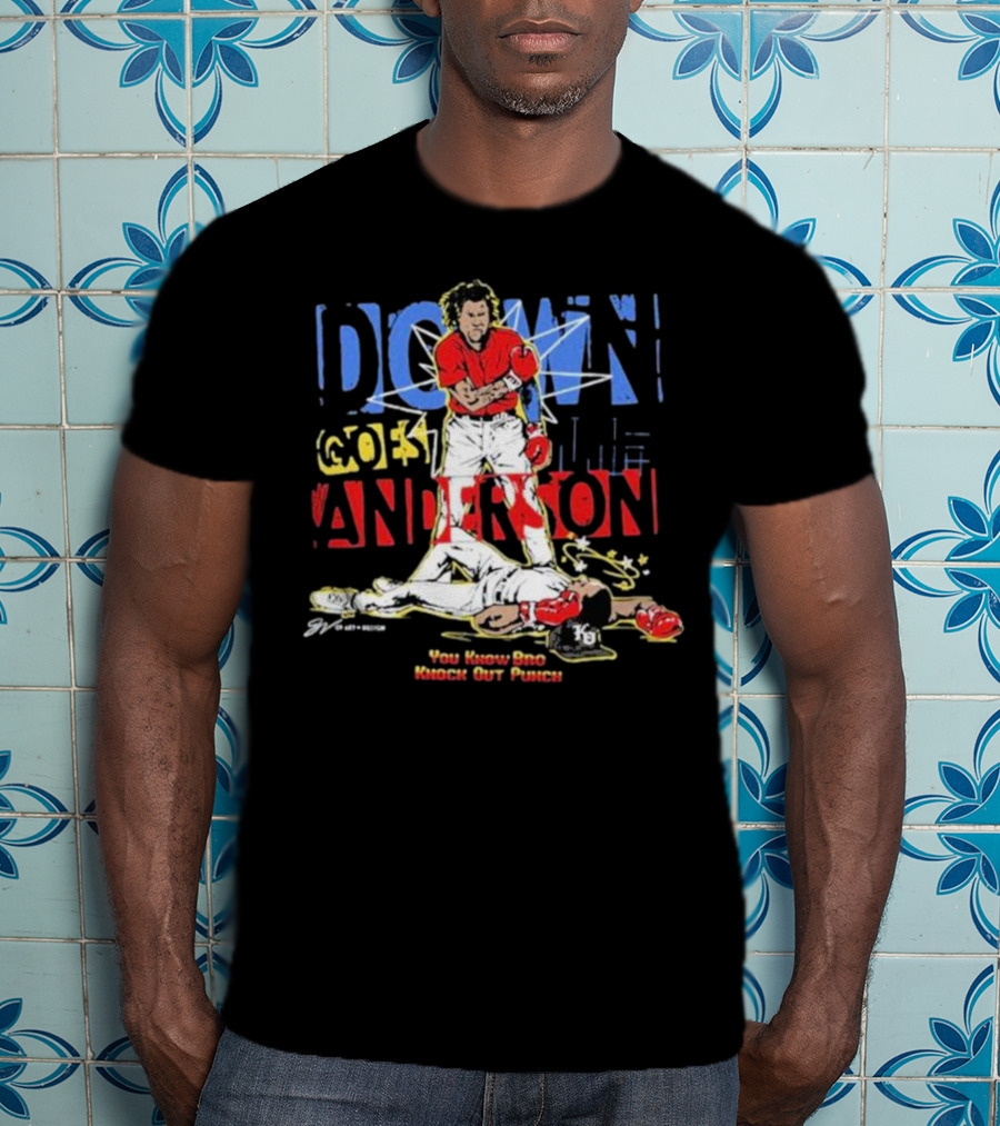 GV Art And Design Down Goes Anderson You Know Bro Knock Out Punch T-Shirt