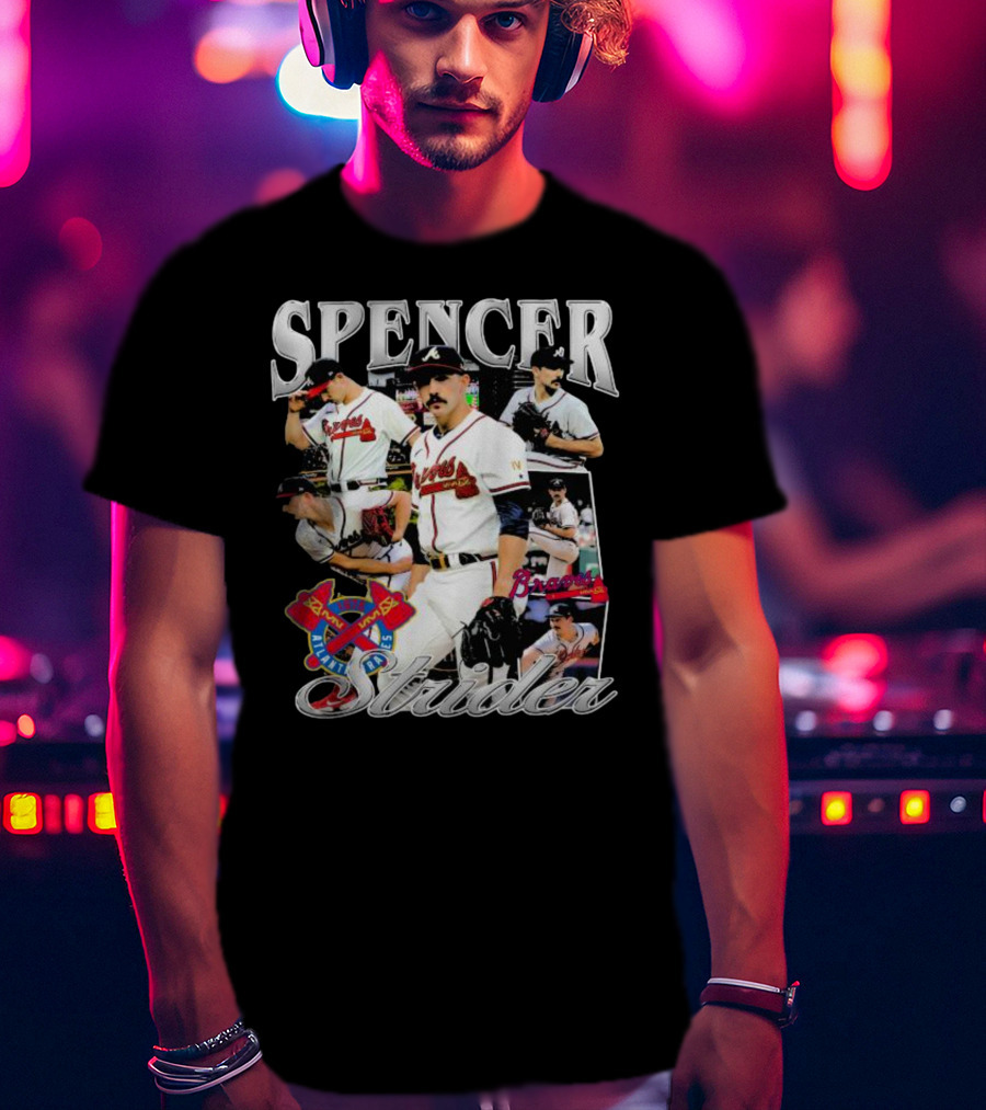 Spencer Strider Braves Pitcher Collage T-Shirt
