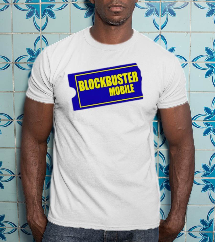BLOCKBUSTER MOBILE Blue Ticket Nostalgia T-Shirt
