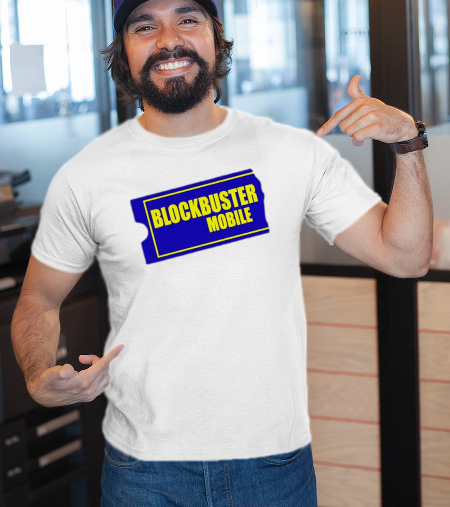 BLOCKBUSTER MOBILE Blue Ticket Nostalgia T-Shirt