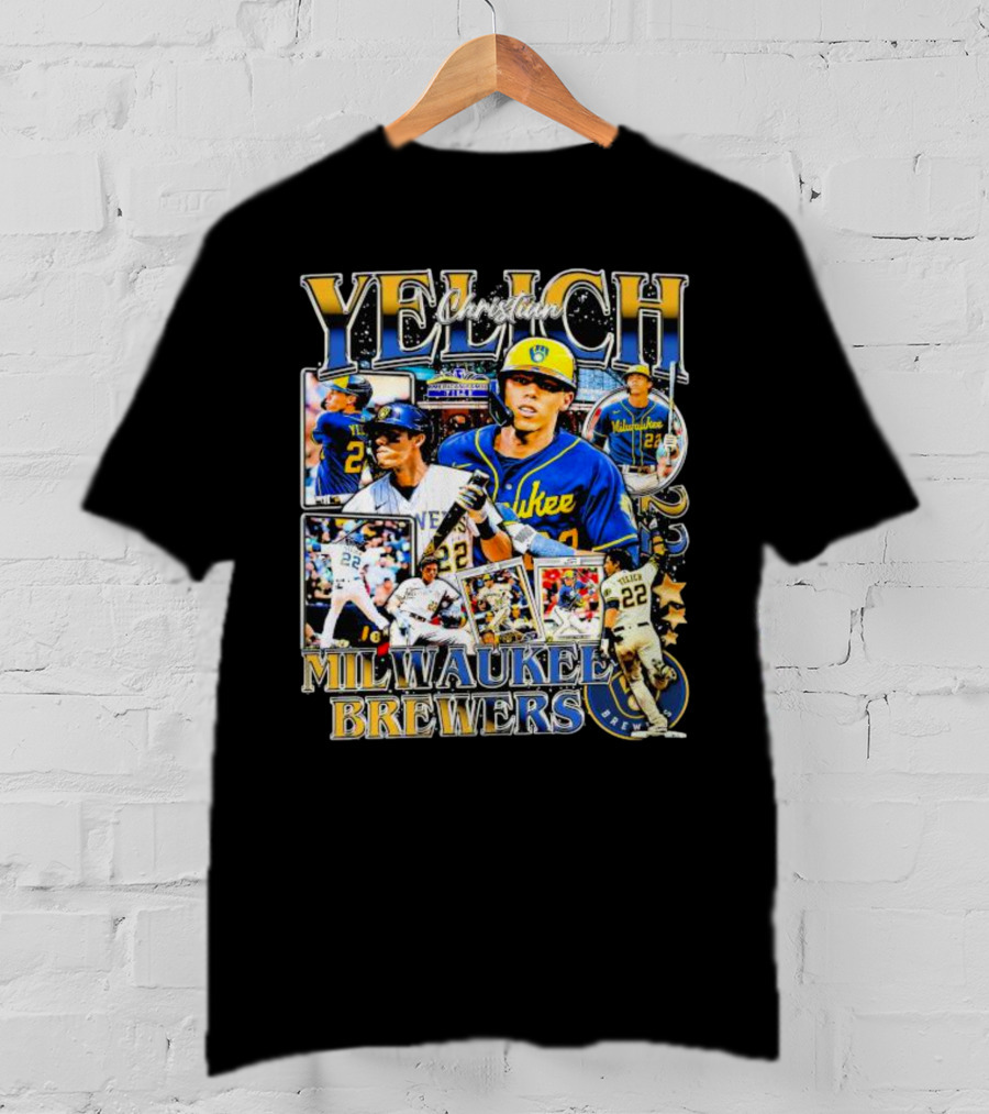 Christian Yelich Milwaukee Brewers 22 Collage T-Shirt