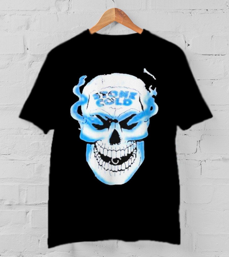 De Paul Wearing Stone Cold Steve Austin Smoking Skull T-Shirt