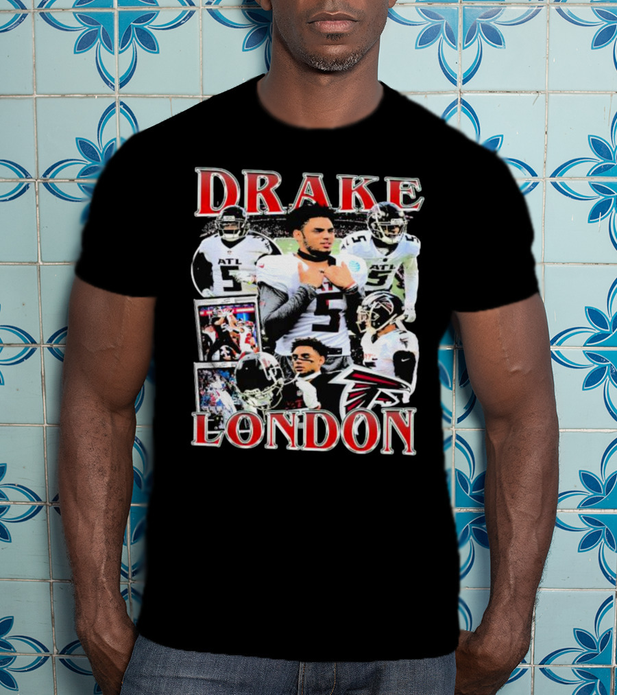Drake London Atlanta Falcons Player Collage With Falcons T-Shirt