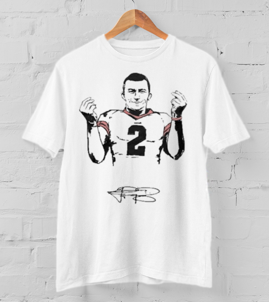 Money Manziel Number 2 Football Pose T-Shirt