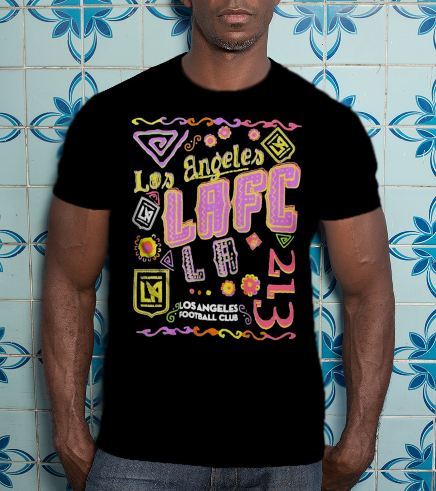 Los Angeles FC Papel Picado 213 LAFC Los Angeles Football Club T-Shirt