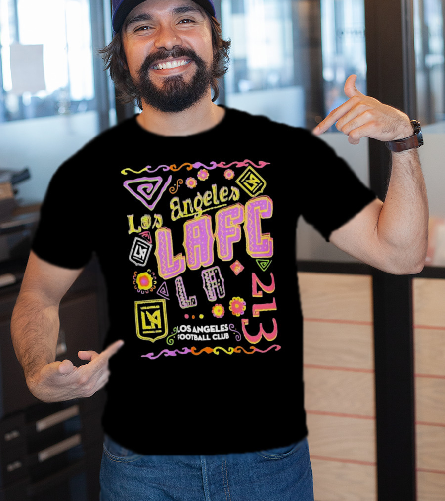 Los Angeles FC Papel Picado 213 LAFC Los Angeles Football Club T-Shirt