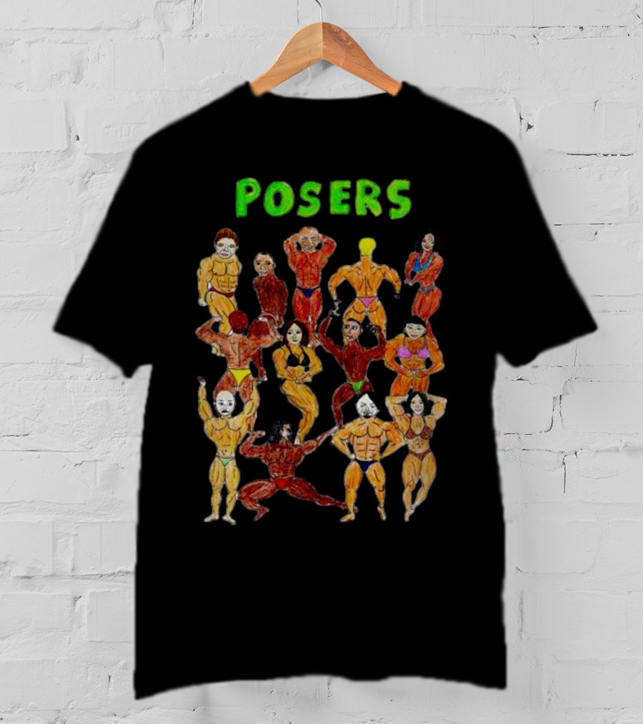 POSERS Bodybuilding Characters Flexing T-Shirt