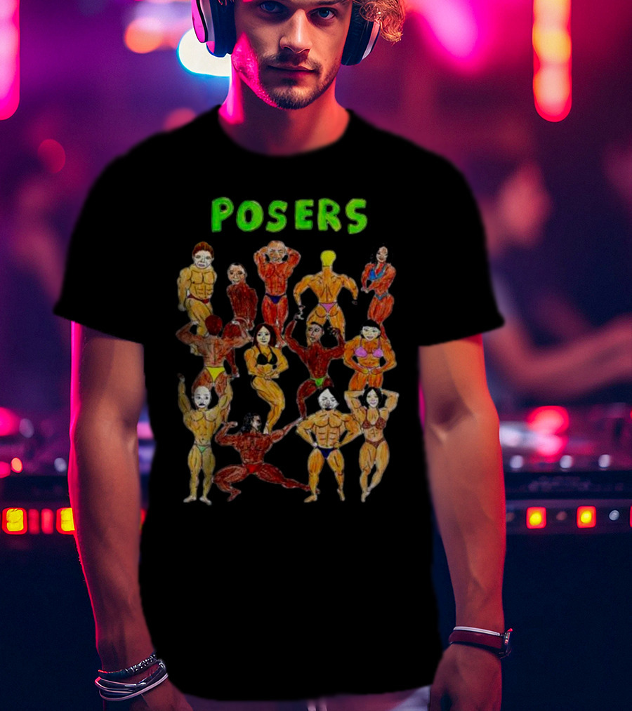 POSERS Bodybuilding Characters Flexing T-Shirt