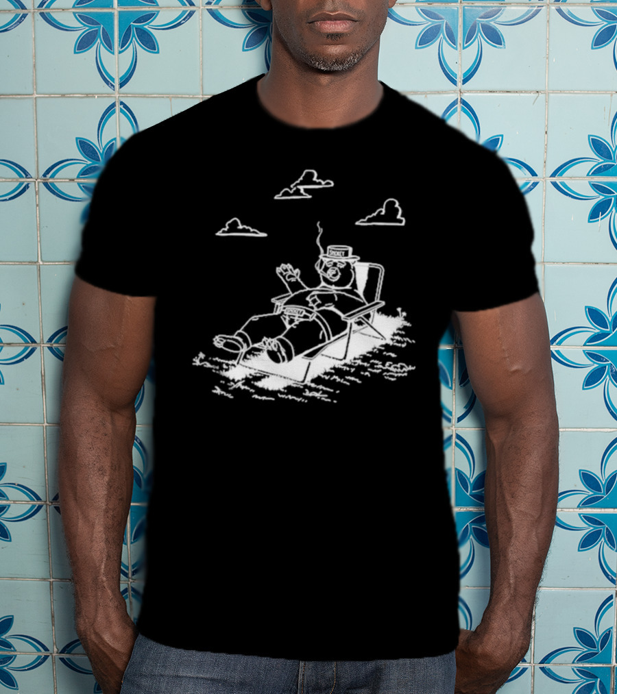 SMOKEY Bear Relaxing Lounge Clouds Smoking Chair T-Shirt
