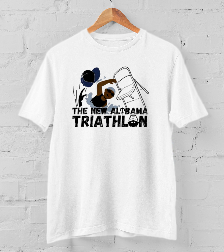 The New Alabama Triathlon Riverboat Swimmer Hat Chair Meme T-Shirt