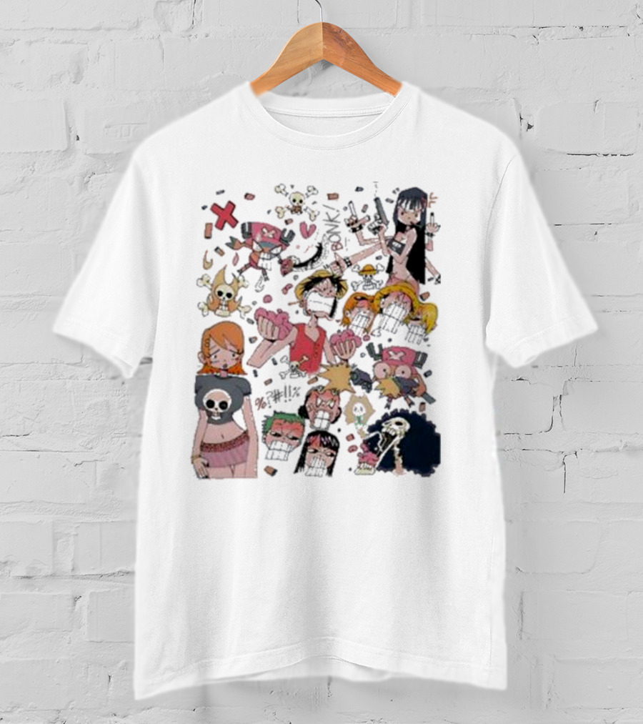Worldofdarko One Piece Character Collage Animation T-Shirt