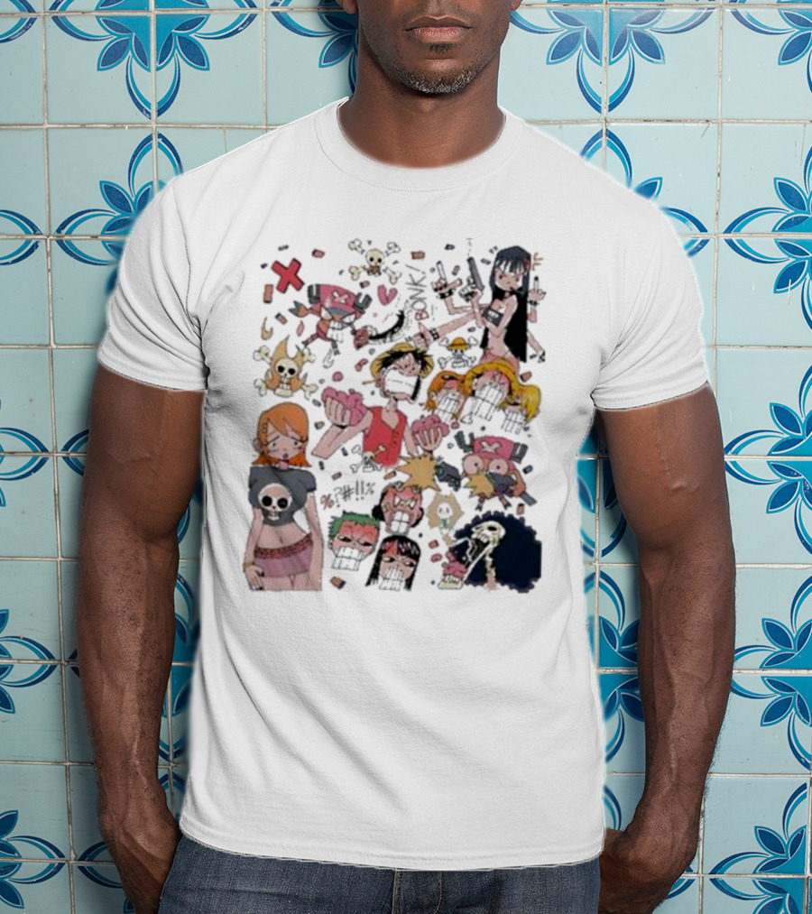 Worldofdarko One Piece Character Collage Animation T-Shirt