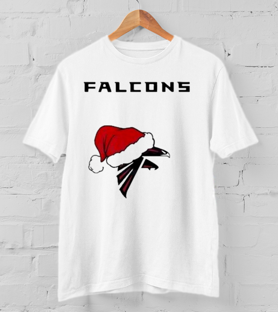 Falcons Santa Hat Christmas Atlanta T-Shirt