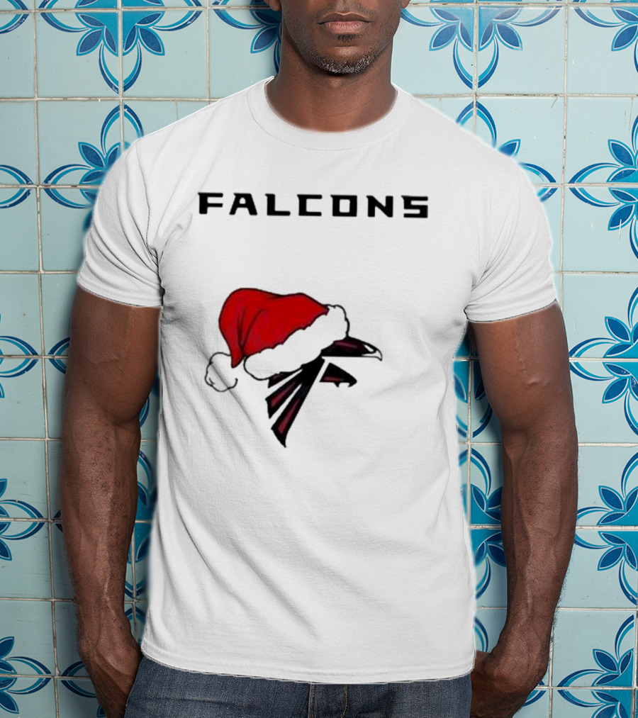 Falcons Santa Hat Christmas Atlanta T-Shirt