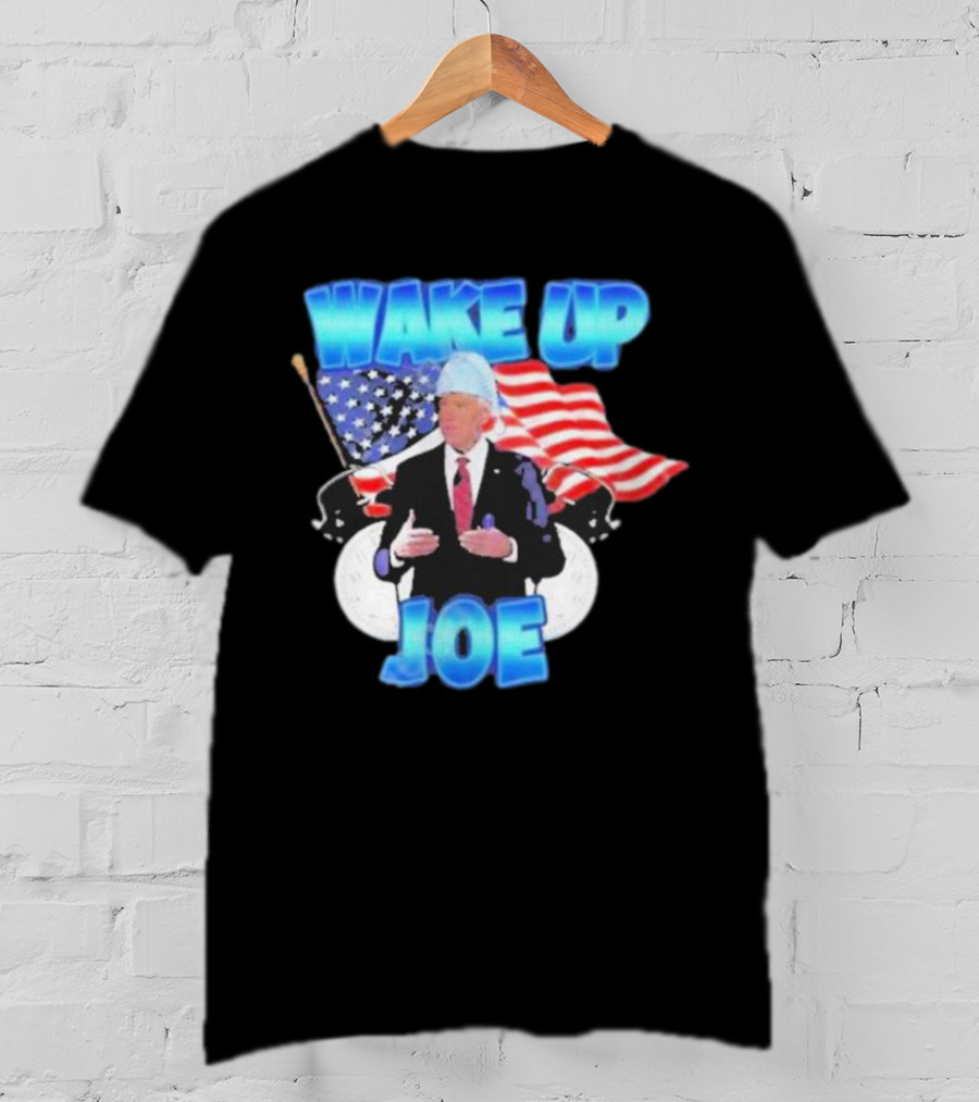 Designedbytheboys Wake Up Joe American Flags Patriotic T-Shirt