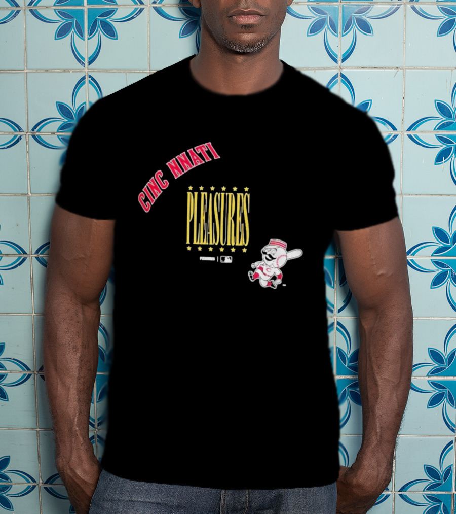 Cincinnati Pleasures MLB Collaboration With Mascot T-Shirt