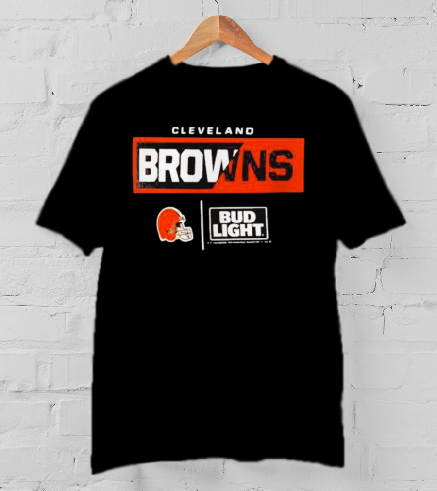 Cleveland Browns Bud Light NFL Partnership With Cleveland Helmet T-Shirt